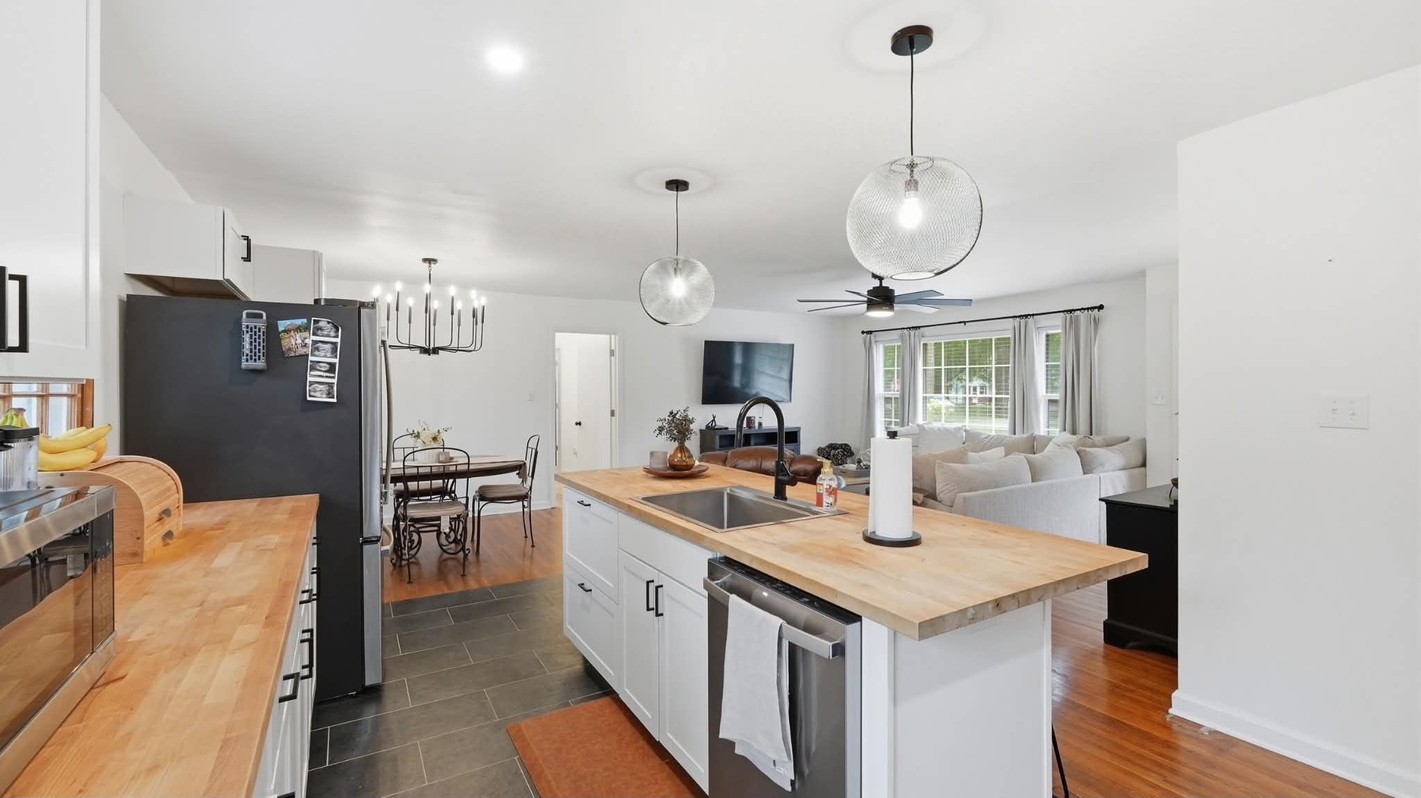 Open kitchen and living area renovation